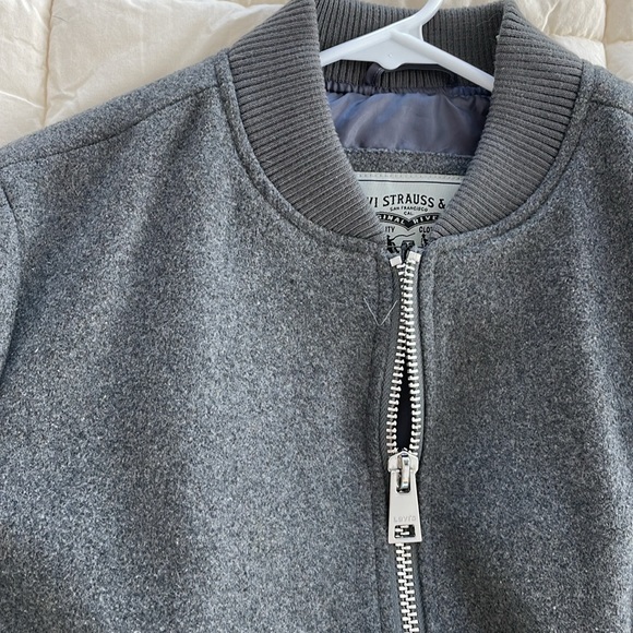 Levi’s Gray Varsity Zip-up Jacket - size Small - Picture 3 of 4